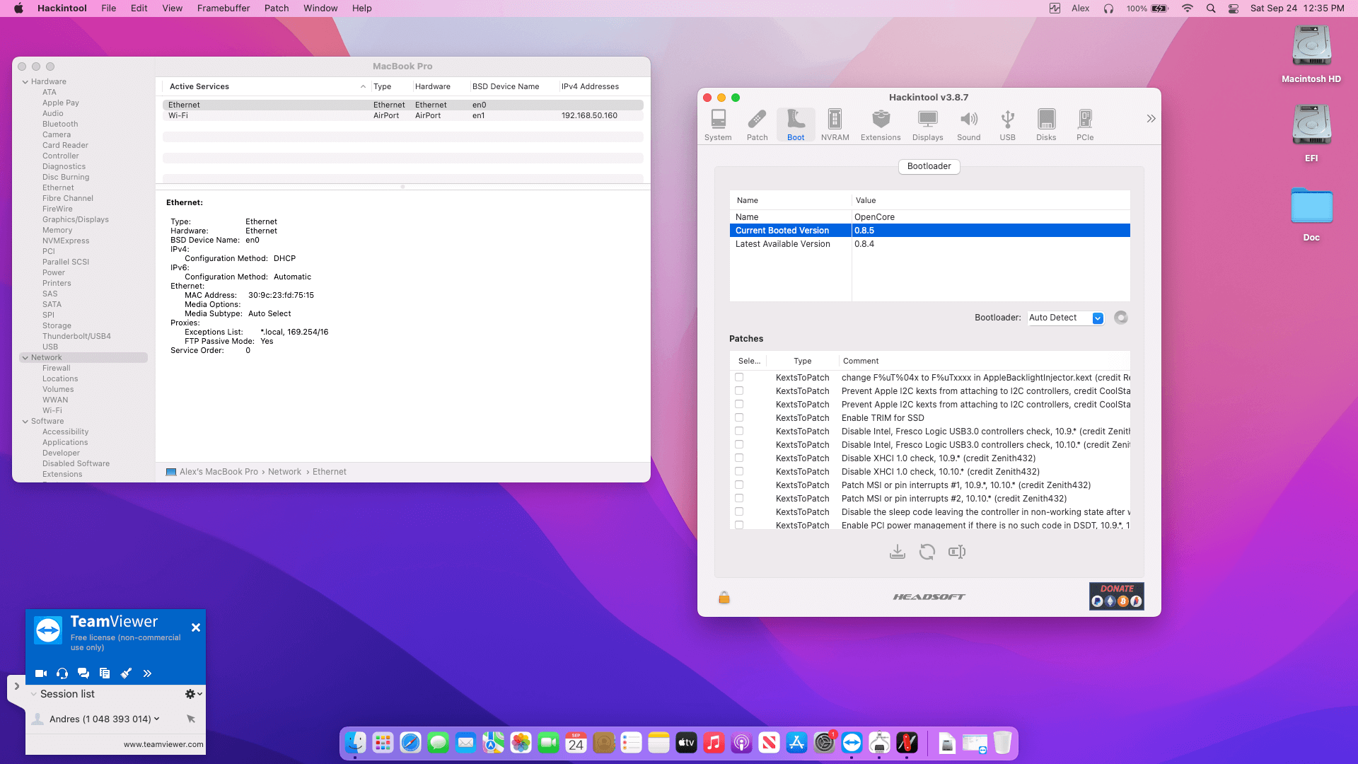 MSI Gaming GS65 Stealth Thin 8RE 050US [CoffeeLake   Intel UHD 630 + I2C]   OpenCore 8